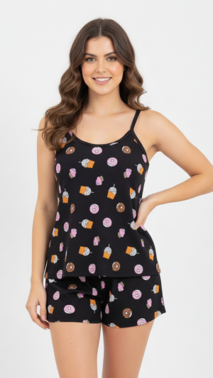 Babydoll Alcinha Canelado